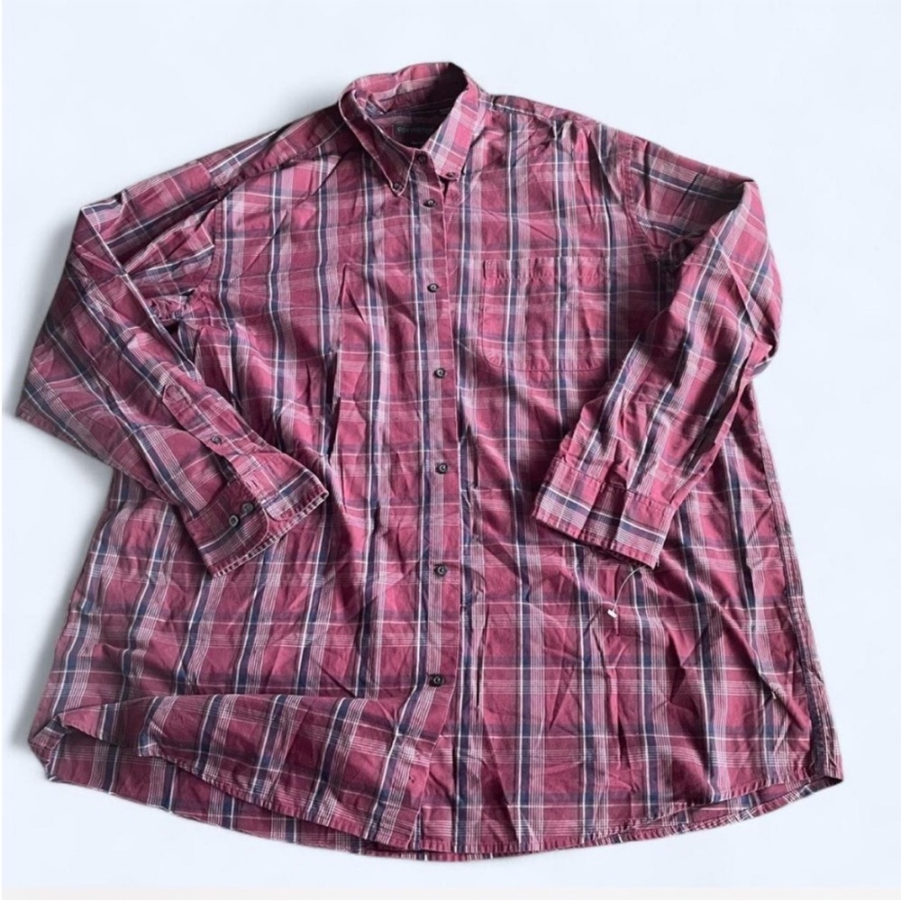 Men's Covington Red Plaid Shirt size 3XL